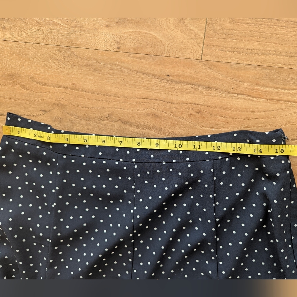 LOFT Navy Polka Dot Skirt - Picture 7 of 7